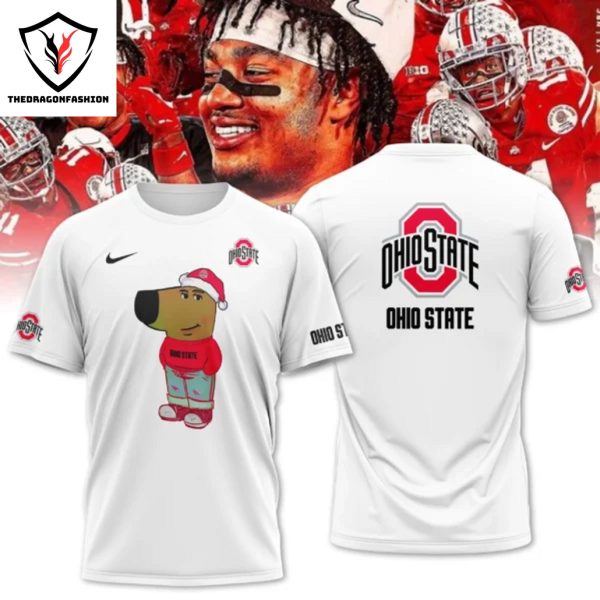 Ohio State Buckeyes Just Some Chill Guys 3D T-Shirt – White