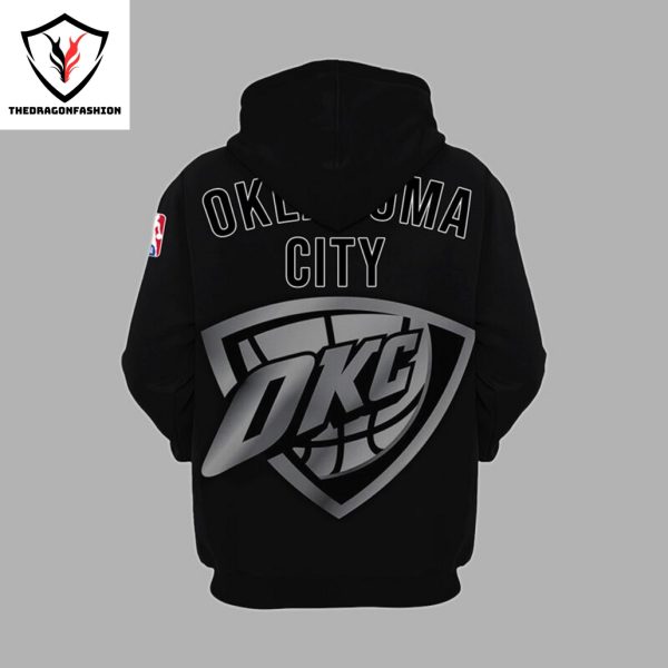 Oklahoma City Thunder Logo Design Black Hoodie