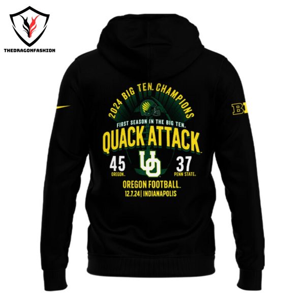 Oregon Ducks 2024 Big Ten Conference Champions Quack Attack Hoodie