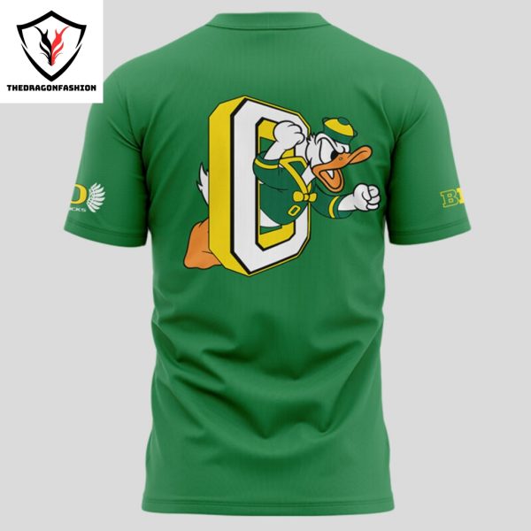 Oregon Ducks Big 10 Logo Design 3D T-Shirt – Green_