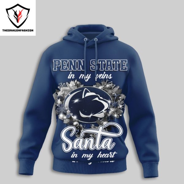 Penn State Nittany Lions In My Veins Santa In My Heart Unisex T-Shirt