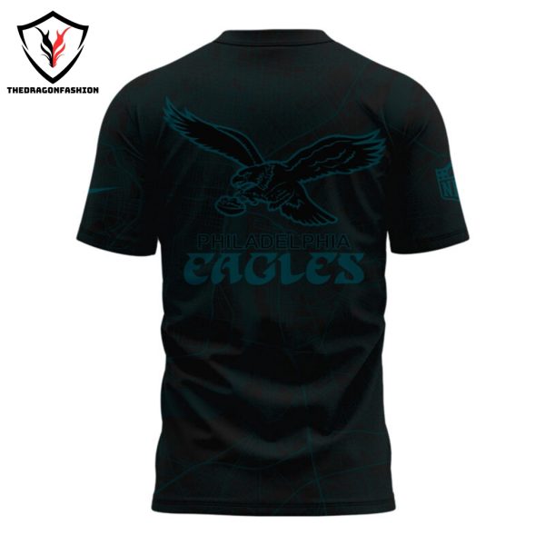 Philadelphia Eagles Logo Design 3D T-Shirt – Black