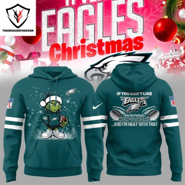 Philadelphia Eagles x The Grinch Merry Christmas Hoodie