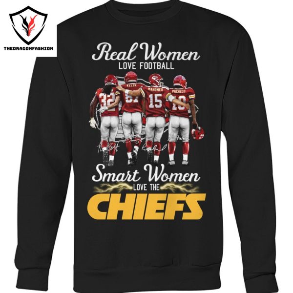 Real Women Love Football Smart Women Love The Kansas City Chiefs Siganture Unisex T-Shirt