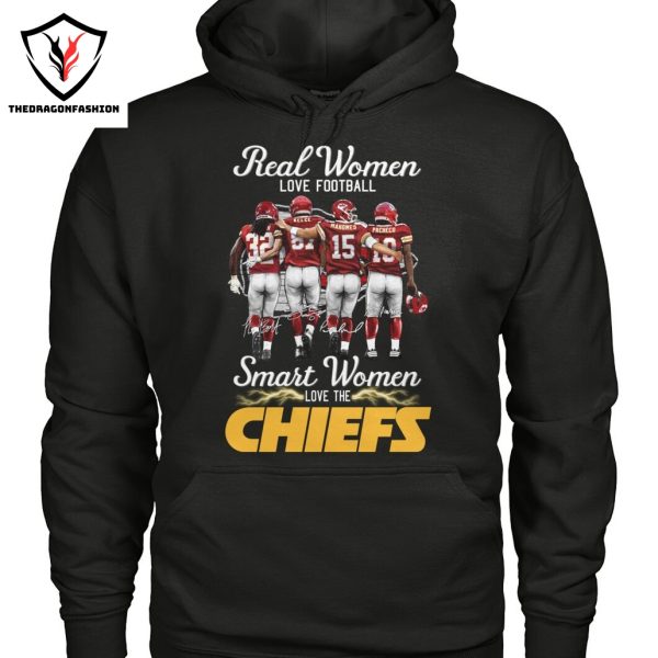 Real Women Love Football Smart Women Love The Kansas City Chiefs Siganture Unisex T-Shirt