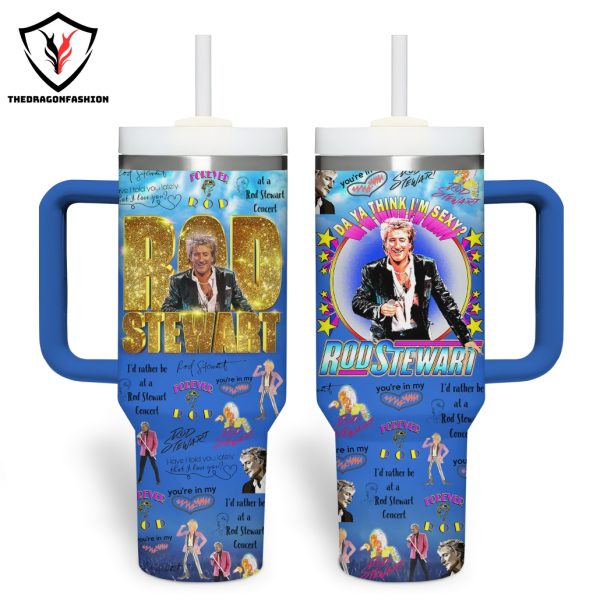 Rod Stewart Da Ya Think Im Sexy Tumbler With Handle And Straw