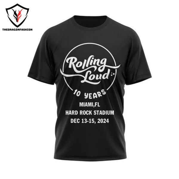 Rolling Loud 10 Years Miami 2024 3D T-Shirt