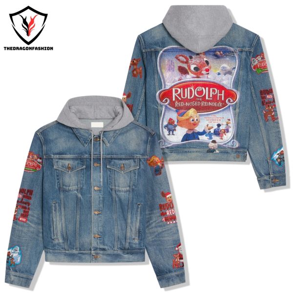 Rudolph The Red Nosed Reindeer Hooded Denim Jacket