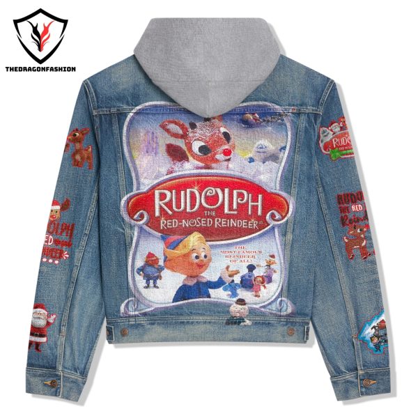 Rudolph The Red Nosed Reindeer Hooded Denim Jacket