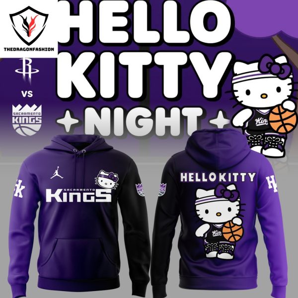 Sacramento Kings Basketball x Hello Kitty Design Hoodie