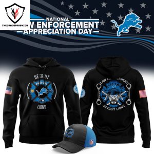 Detroit Lions 2024 First Responders Law Enforcement Appreciation Day Hoodie