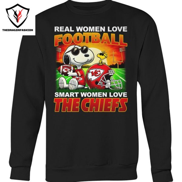 Snoopy x Real Women Love Football Smart Women Love The Kansas City Chiefs Unisex T-Shirt