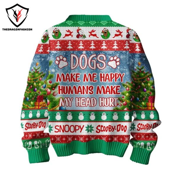 Snoopy X Scooby-Doo Dogs Make Me Happy Humans Make My Head Hurt Sweater