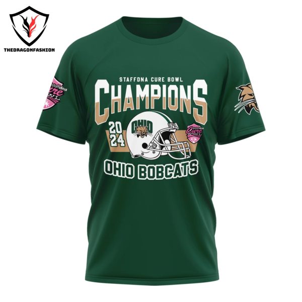 StaffDNA Cure Bowl 2024 Champions Ohio Bobcats 3D T-Shirt