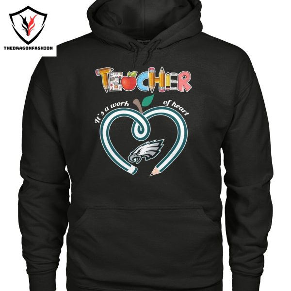 Teacher It s A Work Of Heart Philadelphia Eagles Unisex T-Shirt