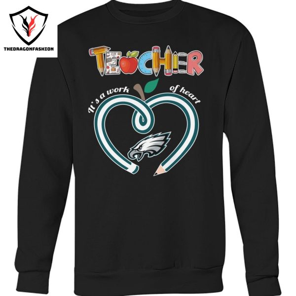 Teacher It s A Work Of Heart Philadelphia Eagles Unisex T-Shirt