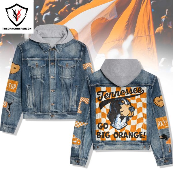 Tennessee Volunteers Go Big Orange Hooded Denim Jacket