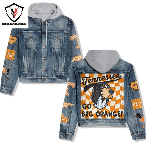 Tennessee Volunteers Go Big Orange Hooded Denim Jacket