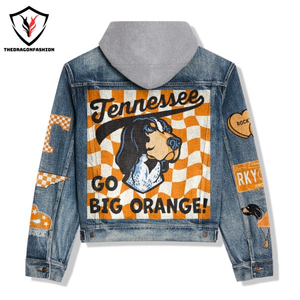 Tennessee Volunteers Go Big Orange Hooded Denim Jacket