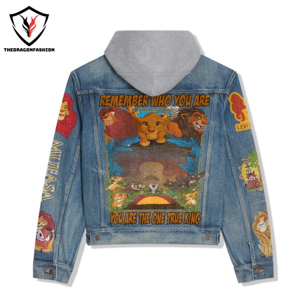 The Lion King Remember Who You Are You Are The One True King Hooded Denim Jacket