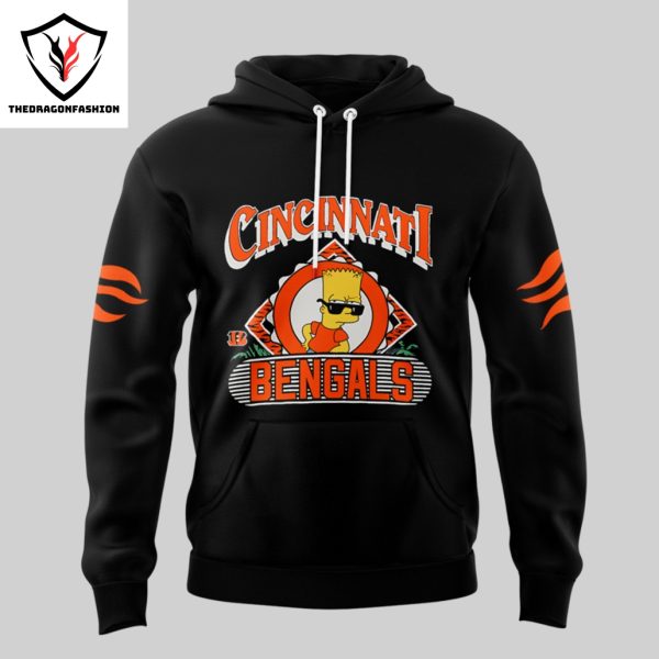 The Simpsons Bart x Cincinnati Bengals Hoodie – Black