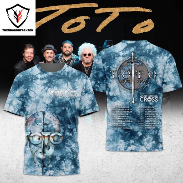 Toto Tour 2025 – Special Guest Christopher Cross 3D T-Shirt