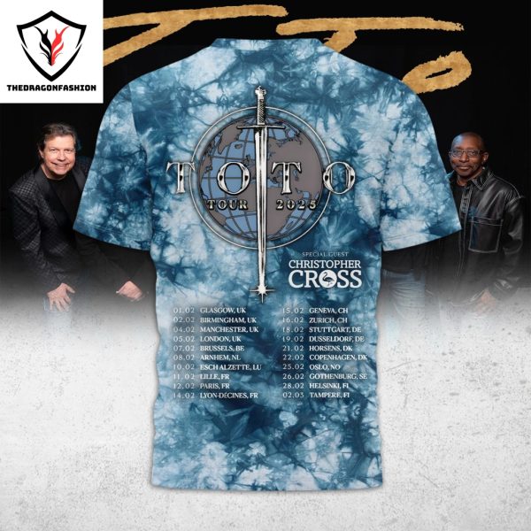 Toto Tour 2025 – Special Guest Christopher Cross 3D T-Shirt