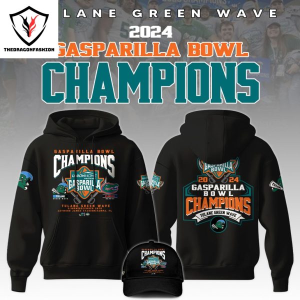 Tulane Green Wave Gasparilla Bowl Champion 2024 Hoodie