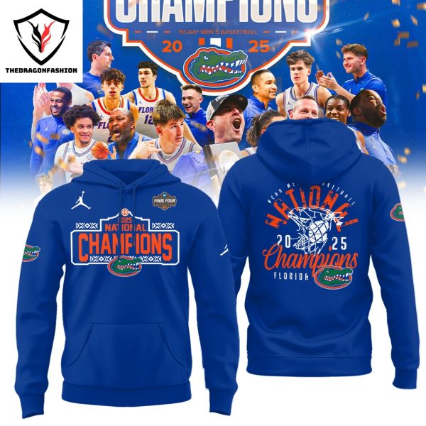 Florida Gators 2025 NCAA Mens Basketball National Champions Hoodie – Blue