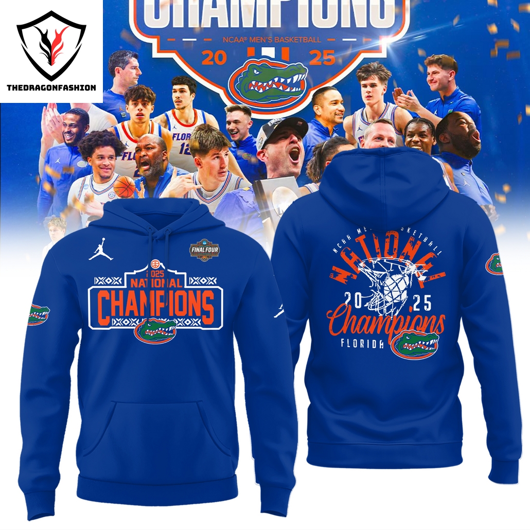 Florida Gators 2025 NCAA Mens Basketball National Champions Hoodie - Blue Florida Gators 2025 NCAA Mens Basketball National Champions Hoodie - Blue