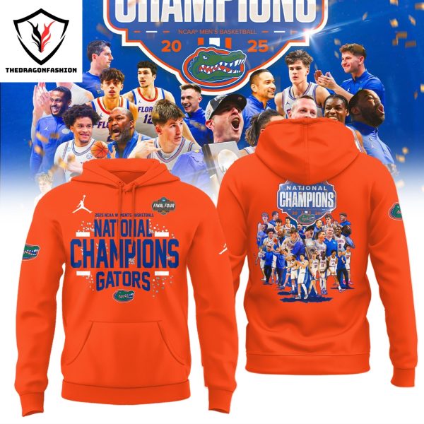 Florida Gators 2025 NCAA Mens Basketball National Champions Hoodie – Orange